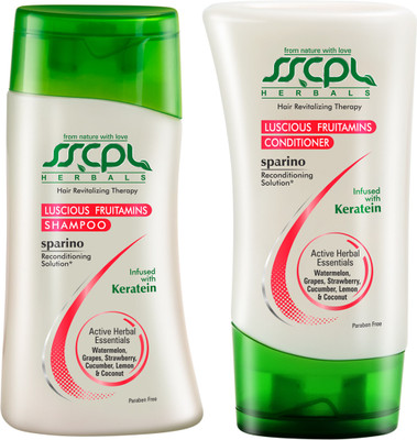 SSCPL Herbals Luscious Fruitamins Shampoo and Conditioner Set of 2 SSCPL Herbals Luscious Fruitamins Shampoo and Conditioner Set of 2