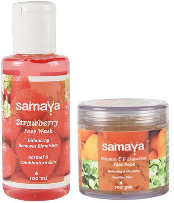 23% OFF on Samaya Vit. E & Liquorice Gel Pack And Strawberry Face Wash Combo Set of 2 23% OFF on Samaya Vit. E & Liquorice Gel Pack And Strawberry Face Wash Combo Set of 2