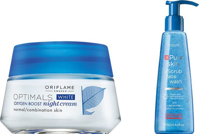 4% OFF on Oriflame White Oxygen Boost Night Cream-Pure Skin Scrub Face Wash Set of 2 4% OFF on Oriflame White Oxygen Boost Night Cream-Pure Skin Scrub Face Wash Set of 2