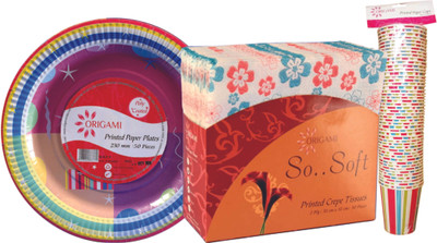 20% OFF on Origami So Soft Printed Cup 200ml 50s,Printed Plate 23cm 50s & Table Top Napkin Printed 50s Set of 3 20% OFF on Origami So Soft Printed Cup 200ml 50s,Printed Plate 23cm 50s & Table Top Napkin Printed 50s Set of 3