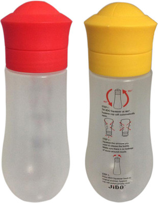 Primeway Jido - Automatic Open & Close Dispenser Squeezer Bottle 2 Piece Oil & Vinegar Set Plastic