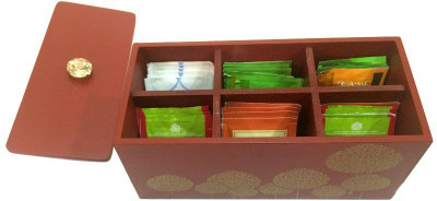 Aradhana Arts Teabags Box 1 Piece Condiment Set Wooden Aradhana Arts Teabags Box 1 Piece Condiment Set Wooden