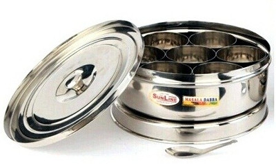 Sunline 9 Piece Condiment Set Stainless Steel Sunline 9 Piece Condiment Set Stainless Steel