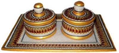 44% OFF on Crafts Paradise Simple But Elegant Dryfruit Server 5 Piece Condiment Set Marble