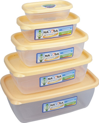 Nayasa ny-5pc-01y - 4.03 L Polypropylene Food Container Pack of 10, Yellow Nayasa ny-5pc-01y - 4.03 L Polypropylene Food Container Pack of 10, Yellow