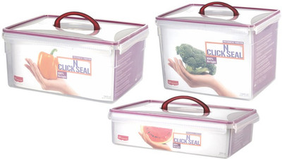 6% OFF on Princeware Click N Seal Extra Value CWH Combo - 25300 ml Plastic Food Container Pack of 3, Pink 6% OFF on Princeware Click N Seal Extra Value CWH Combo - 25300 ml Plastic Food Container Pack of 3, Pink