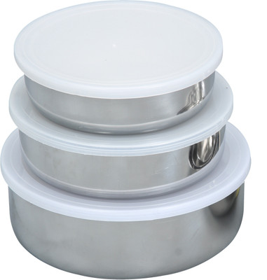 37% OFF on Shrej - 170 ml, 320 ml, 600 ml Stainless Steel Food Container Pack of 3, Steel