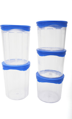 73% OFF on Cutting Edge Seal n Kiss 5 pc 1500ml, 710ml Storage canisters - 1500 ml Polypropylene Food Container Pack of 6, Blue