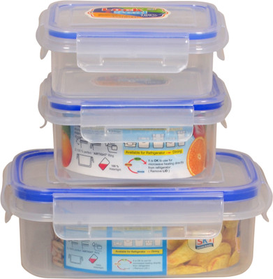 8% OFF on SKI Homeware Lock And Seal 3 Piece Set - 125 ml, 225 ml, 450 ml Plastic Food Container Pack of 3, Clear 8% OFF on SKI Homeware Lock And Seal 3 Piece Set - 125 ml, 225 ml, 450 ml Plastic Food Container Pack of 3, Clear
