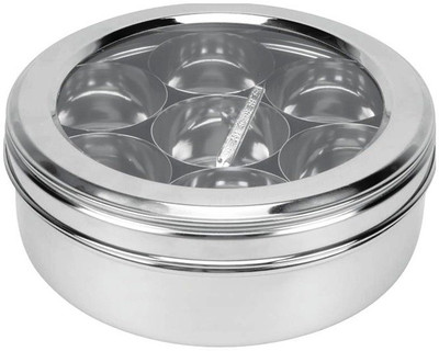 38% OFF on Glocal Source Masala DabbaSee-Thru lid - 1500 ml Stainless Steel Food Container Pack of 9, Steel