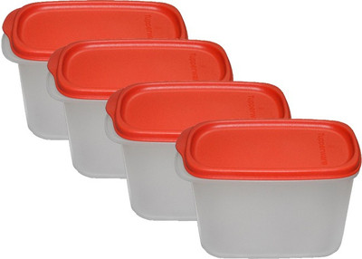 18% OFF on Tupperware Smart Saver 2 - 1.1 Ltr - 1100 ml Polypropylene Food Container Pack of 4, Red, White