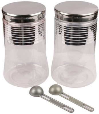 30% OFF on SKI Homeware Silver Line Jars - 1200 ml Plastic Food Container Pack of 2, Clear 30% OFF on SKI Homeware Silver Line Jars - 1200 ml Plastic Food Container Pack of 2, Clear
