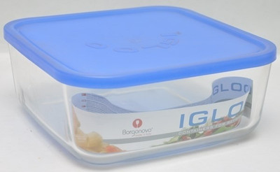 Borgonovo Food Container - 800 ml Plastic, Glass Food Container Blue, Clear Borgonovo Food Container - 800 ml Plastic, Glass Food Container Blue, Clear