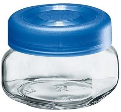Borgonovo Jar - 200 ml Plastic, Glass Food Container Pack of 3, Blue, Clear Borgonovo Jar - 200 ml Plastic, Glass Food Container Pack of 3, Blue, Clear