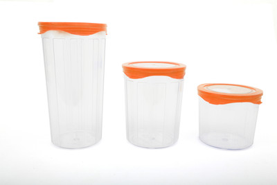 55% OFF on Cutting Edge Seal n Kiss 3pc set 710ml,1050ml,1500ml food storage conatiners - 2800 ml Polypropylene Food Container Pack of 3, Orange