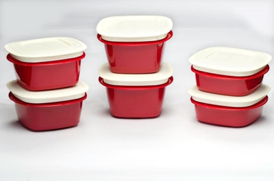 11% OFF on Cutting Edge Veggie Fresh 6pc 335ml,500ml,600ml storage containers - 2870 ml Polypropylene Food Container Pack of 6, Orange