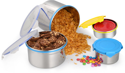 50% OFF on Ravenn Penta Lock Set of 5 Pcs. Plastic Lid - 6400 ml Stainless Steel Food Container Pack of 5, Steel 50% OFF on Ravenn Penta Lock Set of 5 Pcs. Plastic Lid - 6400 ml Stainless Steel Food Container Pack of 5, Steel