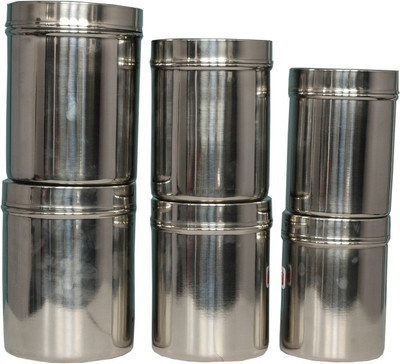 44% OFF on BM Stainless Steel storage box - set of 6 - 2000 ml Stainless Steel Food Container Pack of 6, Silver 44% OFF on BM Stainless Steel storage box - set of 6 - 2000 ml Stainless Steel Food Container Pack of 6, Silver