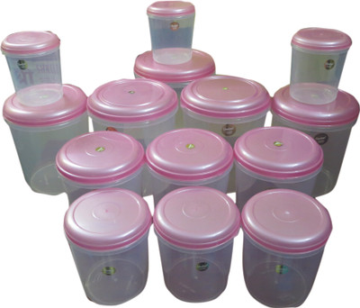 16% OFF on Chetan Sealfresh 14 - 5 L, 3 L, 1.75 L, 7 L, 9 L, 10 L Plastic Food Container Pack of 14, Clear