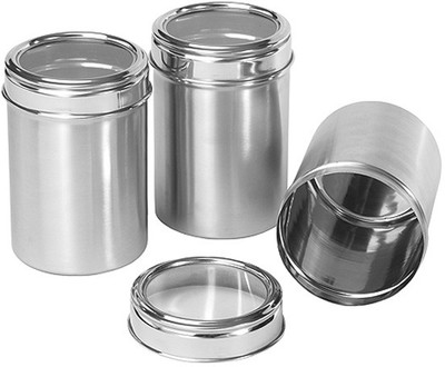 30% OFF on Dynamic Store Canisters With See Through Lid - Set Of 3 - Sixe 8, 9, 10 - 2.25 L Stainless Steel Food Container Pack of 3, Steel 30% OFF on Dynamic Store Canisters With See Through Lid - Set Of 3 - Sixe 8, 9, 10 - 2.25 L Stainless Steel Food Container Pack of 3, Steel