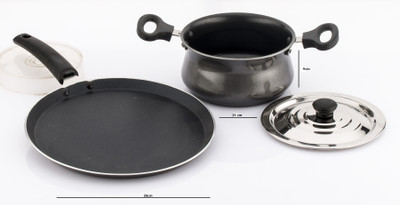 77% OFF on Mahavir Medium Non Stick Induction Cookware Set 77% OFF on Mahavir Medium Non Stick Induction Cookware Set