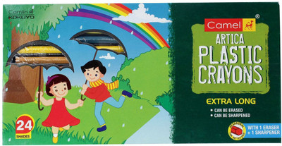 59% OFF on Gadget Bucket Camel Pencil Shaped Plastic Washable Crayons