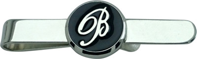65% OFF on Jinno Alphabet B Enamel Silver Tie Pin Silver