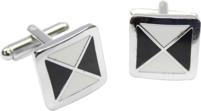 78% OFF on Neck 2 Waist Exclusive Stainless Steel Cufflink Black, White