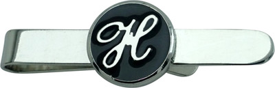 65% OFF on Jinno Alphabet H Enamel Silver Tie Pin Silver