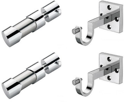 Door Match Silver Curtain Poles