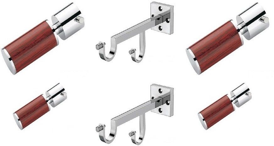 Door Match Silver, Brown Curtain Poles