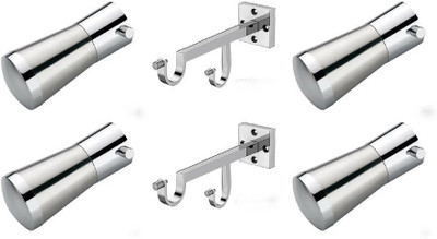 Door Match Silver Curtain Poles