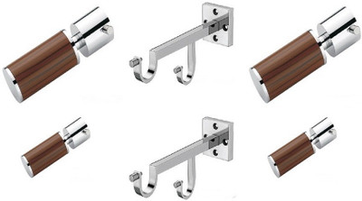 Door Match Silver, Brown Curtain Poles