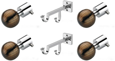 Door Match Brown Curtain Poles