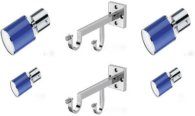 Door Match Blue Curtain Poles