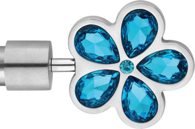 14% OFF on Windows Classic Light Blue, Silver Curtain Poles