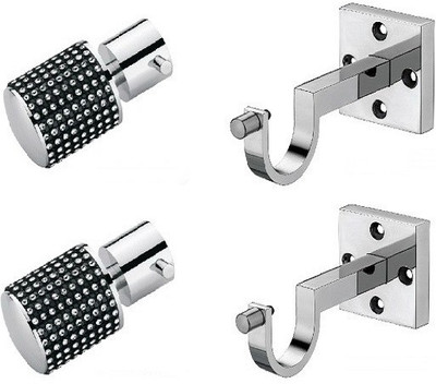 Door Match Silver Curtain Poles