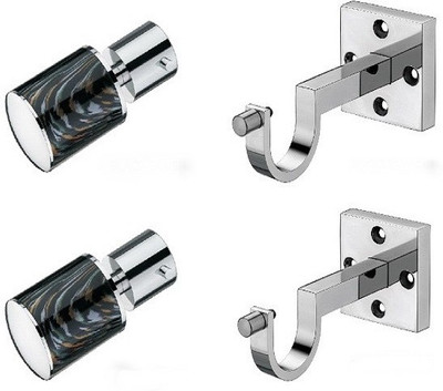 Door Match Black Curtain Poles