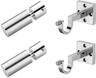 Door Match Silver Curtain Poles