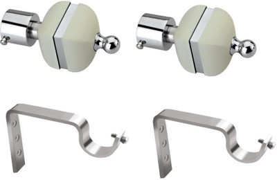 32% OFF on Starz Decor Beige, Silver Rod Rail Bracket