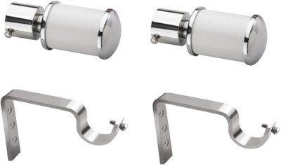 45% OFF on Starz Decor White, Silver Rod Rail Bracket