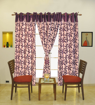 50% OFF on Ariana Polyester Purple Floral Eyelet Curtain 50% OFF on Ariana Polyester Purple Floral Eyelet Curtain
