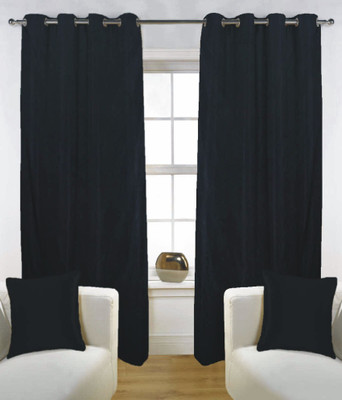 46% OFF on Fabutex Polyester Black Solid Eyelet Curtain 46% OFF on Fabutex Polyester Black Solid Eyelet Curtain