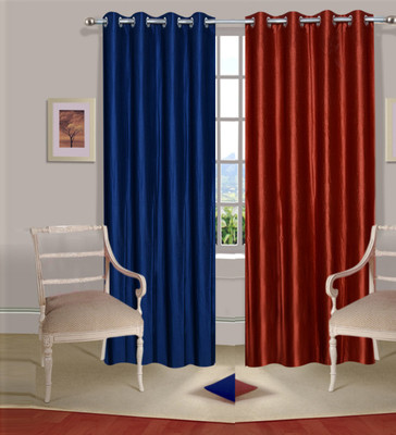 42% OFF on Handloomdaddy Polyester Dark Blue, Brown Checkered Tab Top Curtain 42% OFF on Handloomdaddy Polyester Dark Blue, Brown Checkered Tab Top Curtain