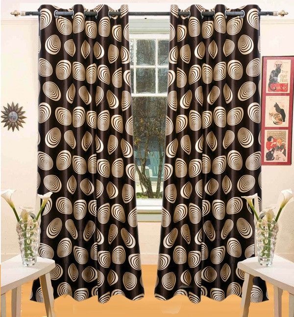 54% OFF on Homeoculture Polycotton Multicolor Floral Eyelet Curtain