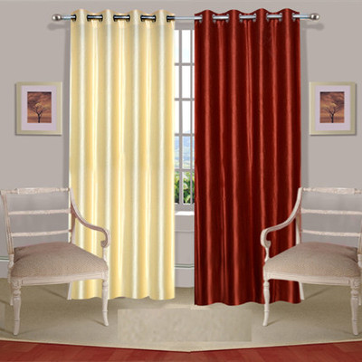 43% OFF on Handloomdaddy Polyester Beige, Brown Solid Eyelet Curtain 43% OFF on Handloomdaddy Polyester Beige, Brown Solid Eyelet Curtain