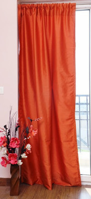 ZappyCart Polyester Rust Solid Eyelet Curtain ZappyCart Polyester Rust Solid Eyelet Curtain