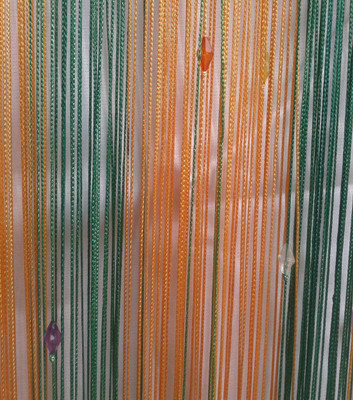 40% OFF on HomeZaara Polyester Dark Green Floral Eyelet Curtain