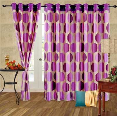 52% OFF on Cortina Polyester Purple Polka Eyelet Curtain 52% OFF on Cortina Polyester Purple Polka Eyelet Curtain