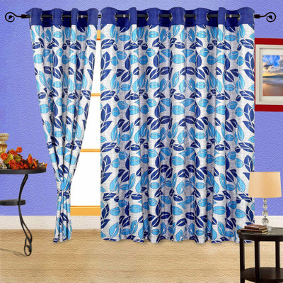 50% OFF on Cortina Polyester Blue Floral Eyelet Curtain 50% OFF on Cortina Polyester Blue Floral Eyelet Curtain